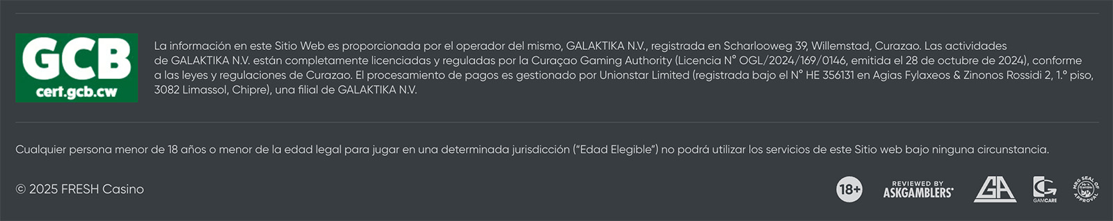 Licencia y seguridad de Fresh Casino online, confianza para jugadores en Perú