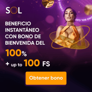 Sol Casino online en Perú: bono de bienvenida del 100% + 100 giros gratis